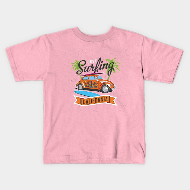 California Surfing Kids T-Shirt by jmgoutdoors